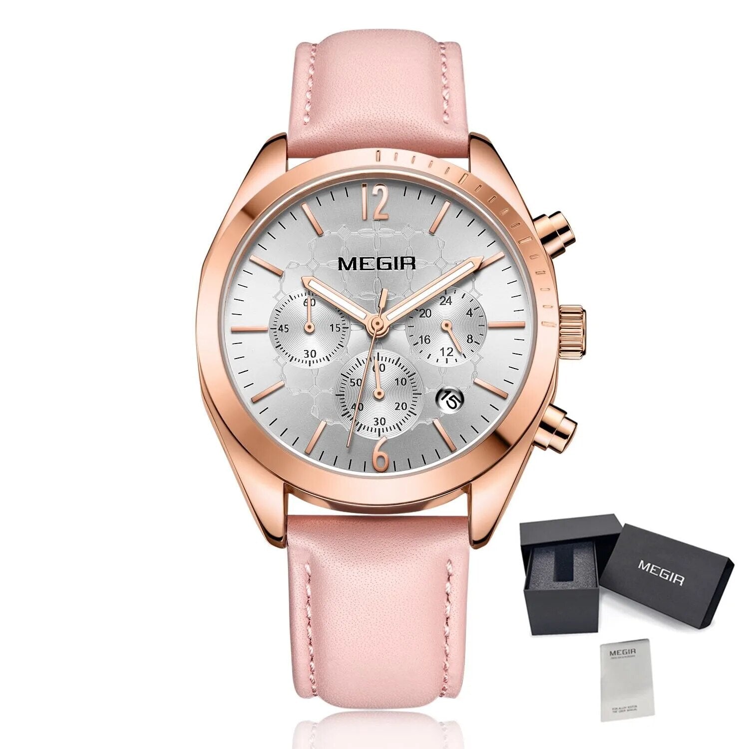 MEGIR Fashion Women Watches Luxury Ladies Casual Wristwatches Leather Female Quartz Bussiness Watch Dress Clock Relogio Feminino