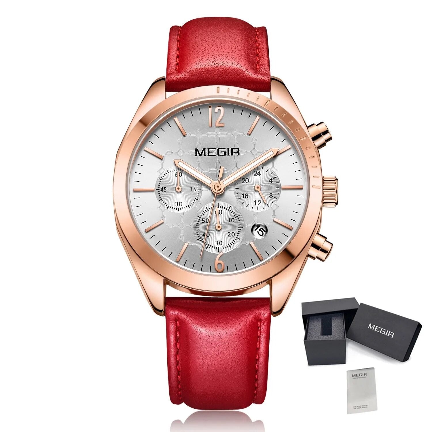 MEGIR Fashion Women Watches Luxury Ladies Casual Wristwatches Leather Female Quartz Bussiness Watch Dress Clock Relogio Feminino