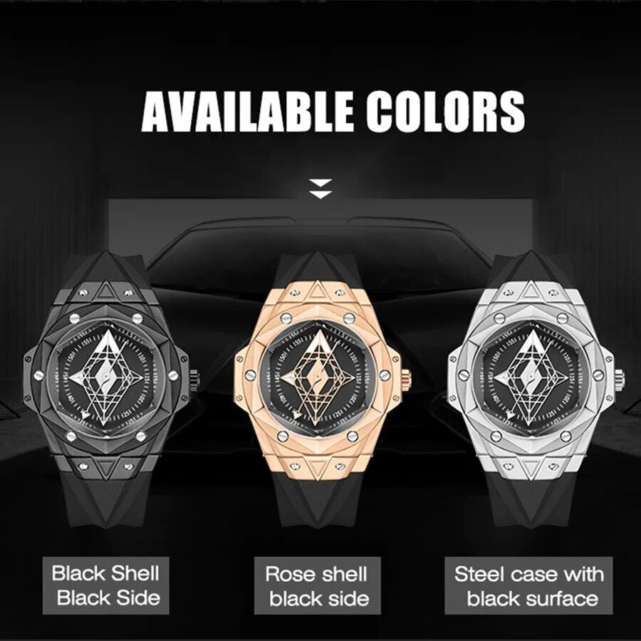 RUIMAS Brand Watches for Men Luxury Quartz Movement Sport Casual Wristwatches Unique Design Waterproof Clock Relogio Masculino