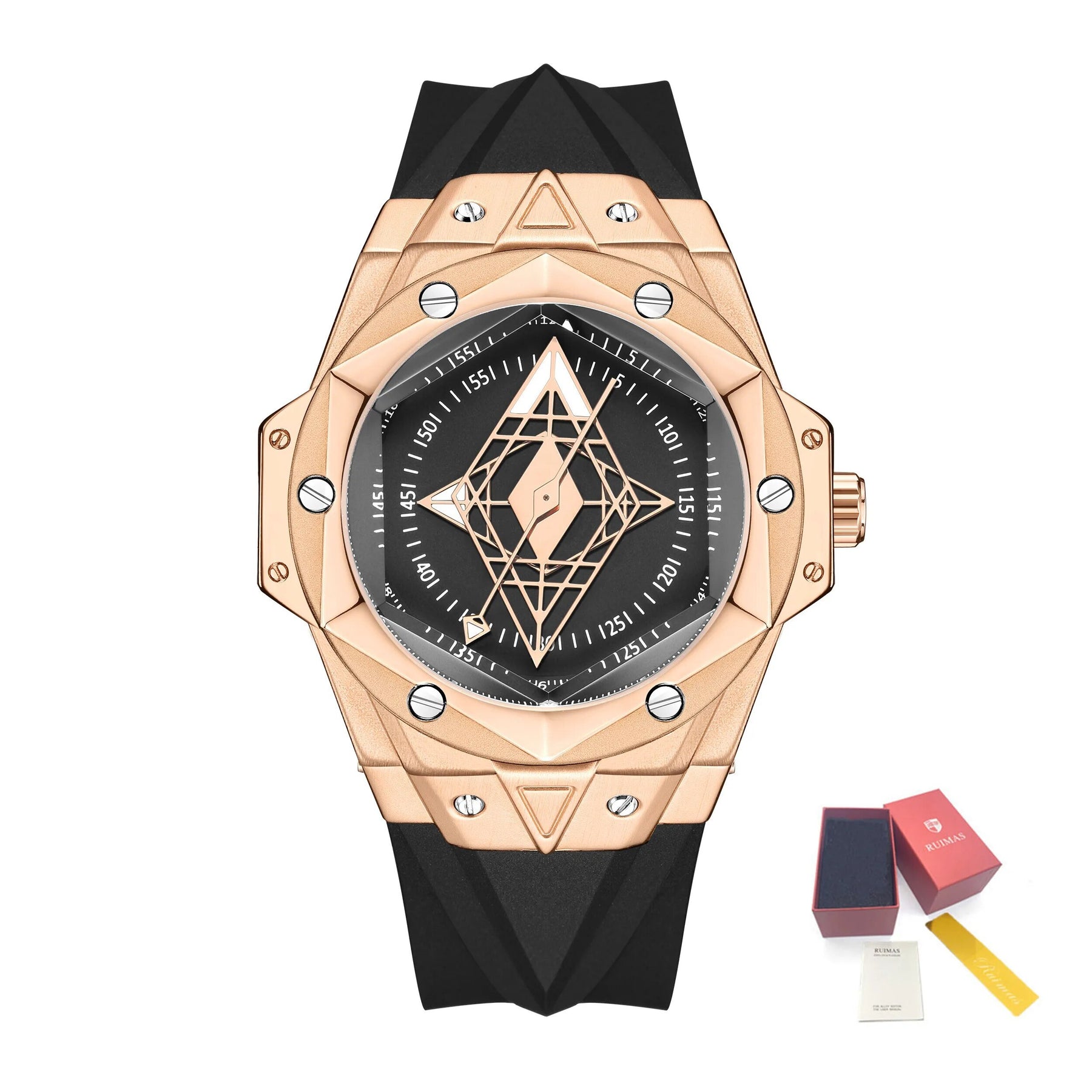 RUIMAS Brand Watches for Men Luxury Quartz Movement Sport Casual Wristwatches Unique Design Waterproof Clock Relogio Masculino