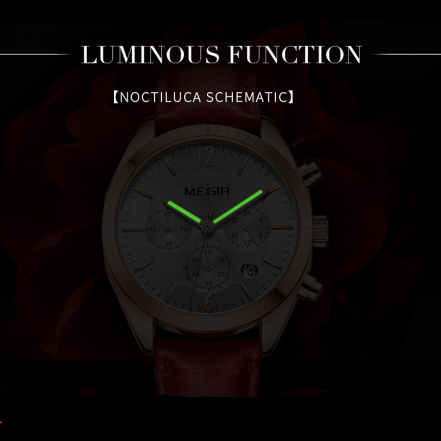 MEGIR Fashion Women Watches Luxury Ladies Casual Wristwatches Leather Female Quartz Bussiness Watch Dress Clock Relogio Feminino