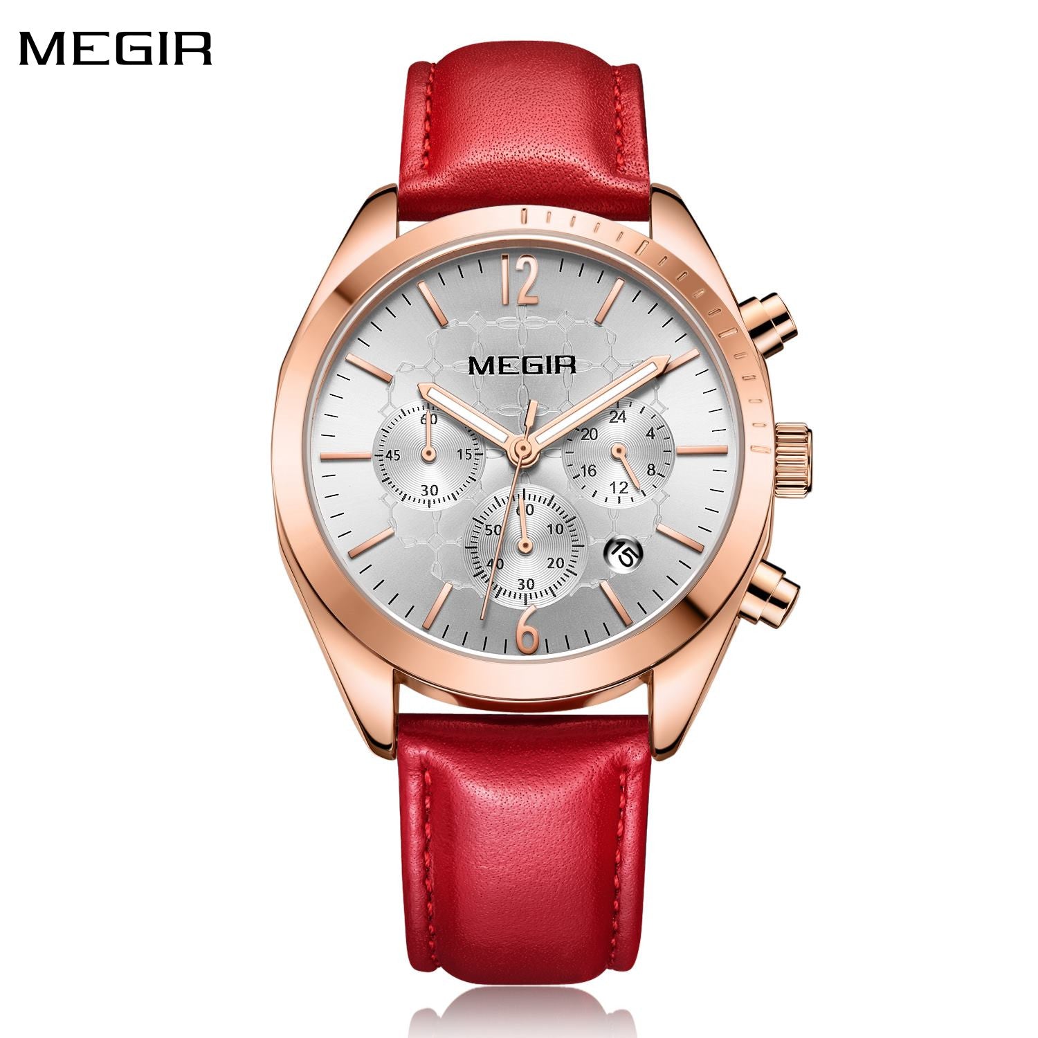 MEGIR Fashion Women Watches Luxury Ladies Casual Wristwatches Leather Female Quartz Bussiness Watch Dress Clock Relogio Feminino