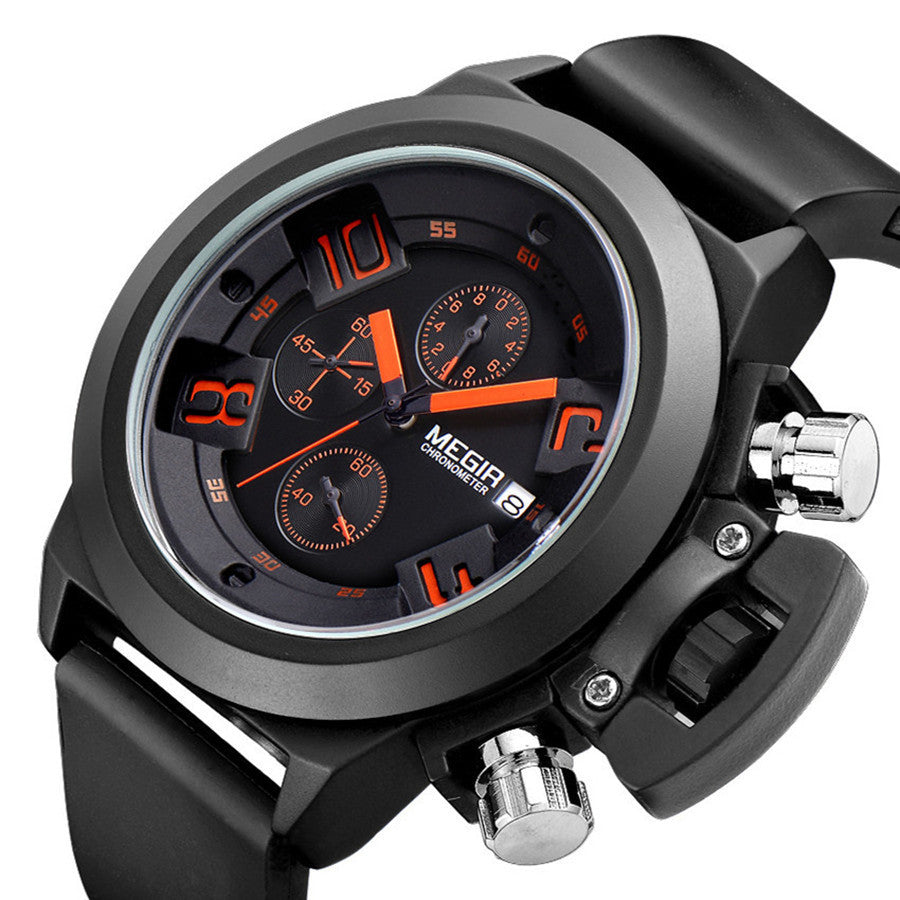 MEGIR Men Watches Luxury Fashion Sport Military Chronograph Luminous Date Quartz Wristwatch Clock Big Dial Relogio Masculino