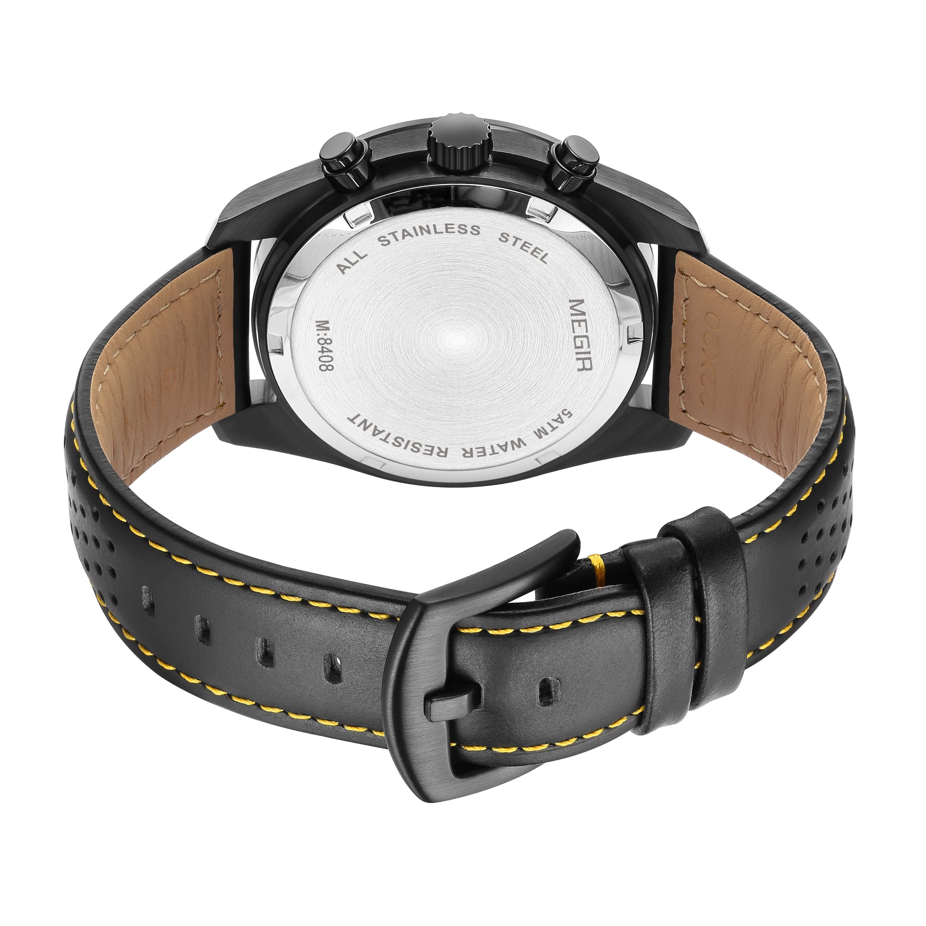 MEGIR Luxury Men's Business Casual Watches Leather Waterproof Quartz Chronograph Male Clock Wristwatch Relogio Masculino