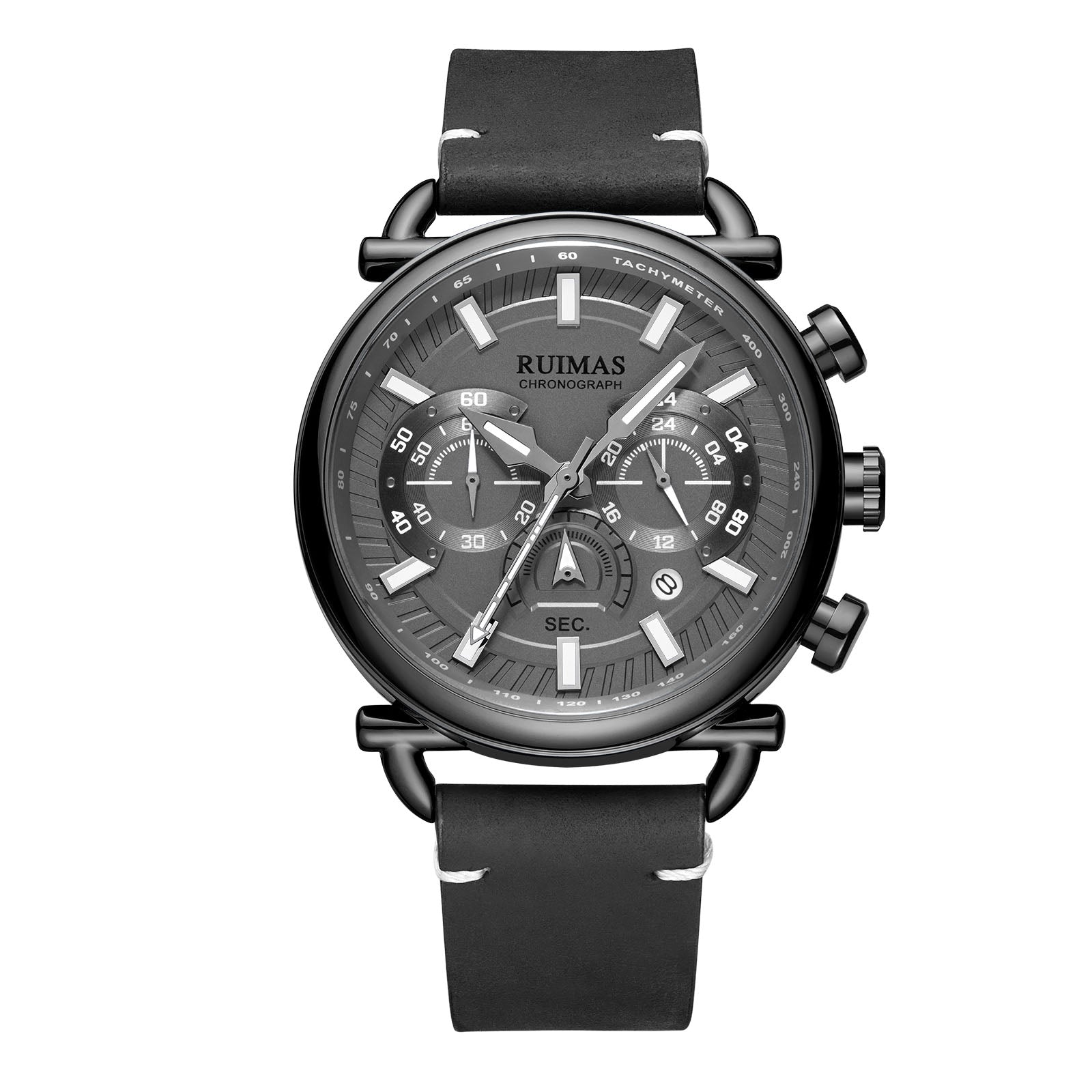 RUIMAS Men Luxury Sport Watches Leather Bracelet Quartz Wristwatch Luminous Clock Watch Calendar Relogio Masculino 585