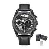 MEGIR Luxury Men's Business Casual Watches Leather Waterproof Quartz Chronograph Male Clock Wristwatch Relogio Masculino