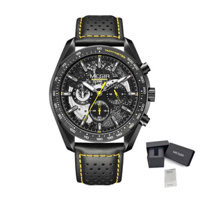 MEGIR Luxury Men's Business Casual Watches Leather Waterproof Quartz Chronograph Male Clock Wristwatch Relogio Masculino