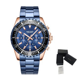 MEGIR Original Luxury Business Quartz Watch Men Brand Stainless Steel Chronograph Military WristWatch Clock Relogio Masculino