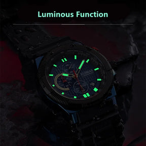 RUIMAS Relogio Masculino Luxury Mens Watches Silicone Strap Quartz Sports Wristwatch Luminous Hands Clock Chronograph Auto Date