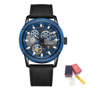 RUIMAS Relogio Masculino Luxury Leather Band Quartz Wristwatch Men Big Dial Moda Watches Waterproof Sport Military Reloj Hombre