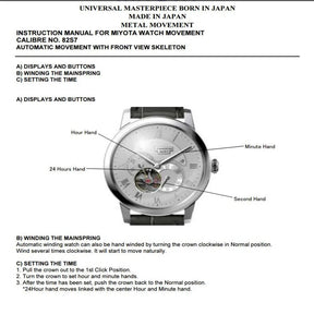 NAKZEN Men Automatic Watch Miyota 82S7 Sapphire Luxury Mechanical Wristwatch Stainless Steel Waterproof Watch Clock relogio masc