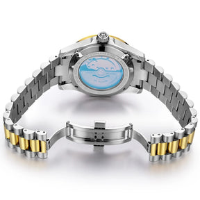 NAKZEN Men Japan NH35 Movement Automatic Mechanical Watch Elegant Diamond Stainless Steel Bracelet Watches Relogio Masculino