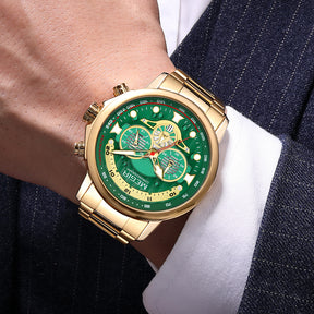 MEGIR Luxury Men Watches Stainless Steel Quartz Wristwatches Fashion Men Business Watch Clock Male Chronograph Relogio Masculino