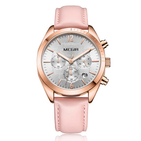 MEGIR Fashion Women Watches Luxury Ladies Casual Wristwatches Leather Female Quartz Bussiness Watch Dress Clock Relogio Feminino