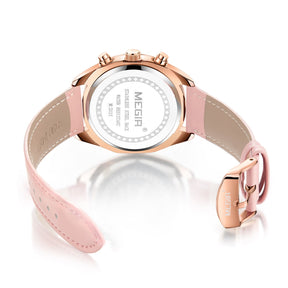 MEGIR Fashion Women Watches Luxury Ladies Casual Wristwatches Leather Female Quartz Bussiness Watch Dress Clock Relogio Feminino