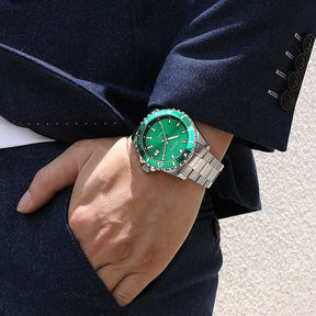 MEGIR Fashion Men Watches Top Luxury Stainless Steel Quartz Wristwatch Calendar Luminous Clock Large Dial Relogio Masculino