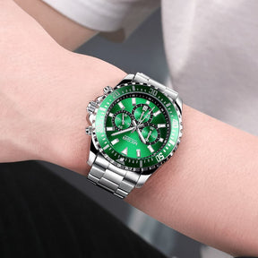 MEGIR Original Luxury Business Quartz Watch Men Brand Stainless Steel Chronograph Military WristWatch Clock Relogio Masculino