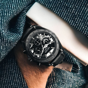 MEGIR Luxury Men's Business Casual Watches Leather Waterproof Quartz Chronograph Male Clock Wristwatch Relogio Masculino