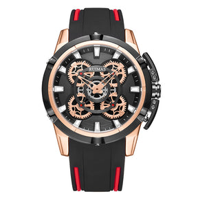 RUIMAS Top Brand Mens Watches Luxury Silicone Large Dial Sports Quartz Wristwatch Waterproof Date Clock Casual Relogio Masculino