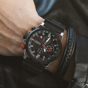 RUIMAS Relogio Masculino Luxury Mens Watches Silicone Strap Quartz Sports Wristwatch Luminous Hands Clock Chronograph Auto Date