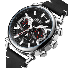 RUIMAS Men Luxury Sport Watches Leather Bracelet Quartz Wristwatch Luminous Clock Watch Calendar Relogio Masculino 585
