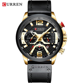 Relógio Masculino Luxo Pulseira de Couro #026